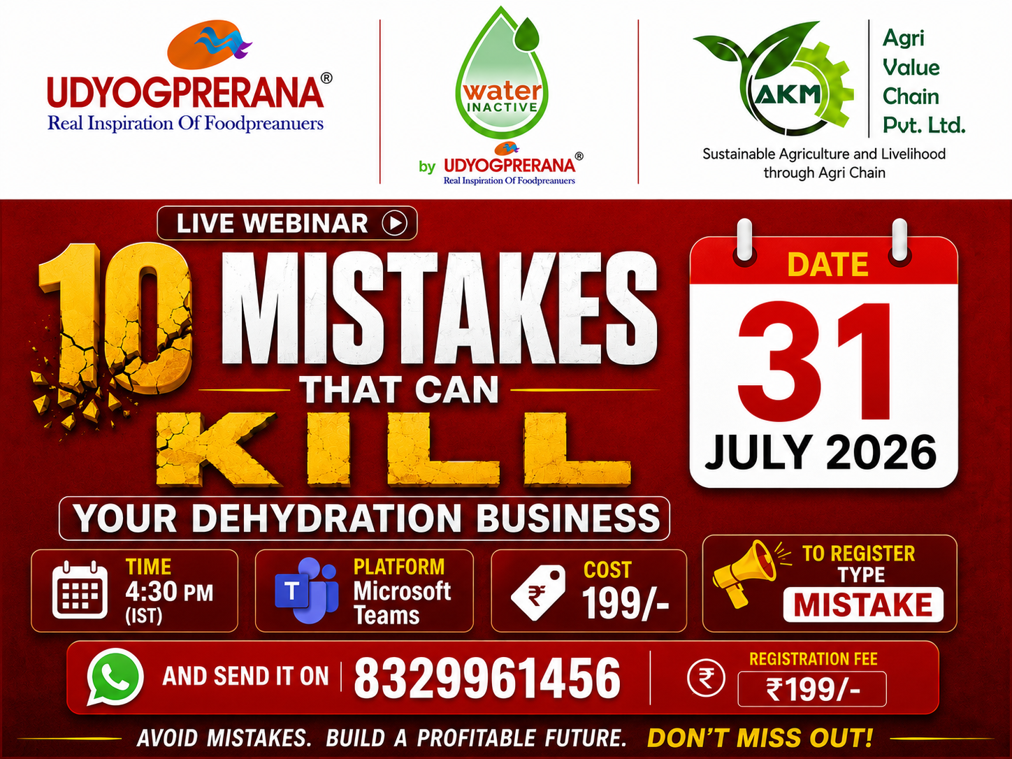 10 Mistakes That Can Kill Your Dehydration Business